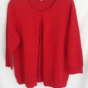Red Cotton cardigan